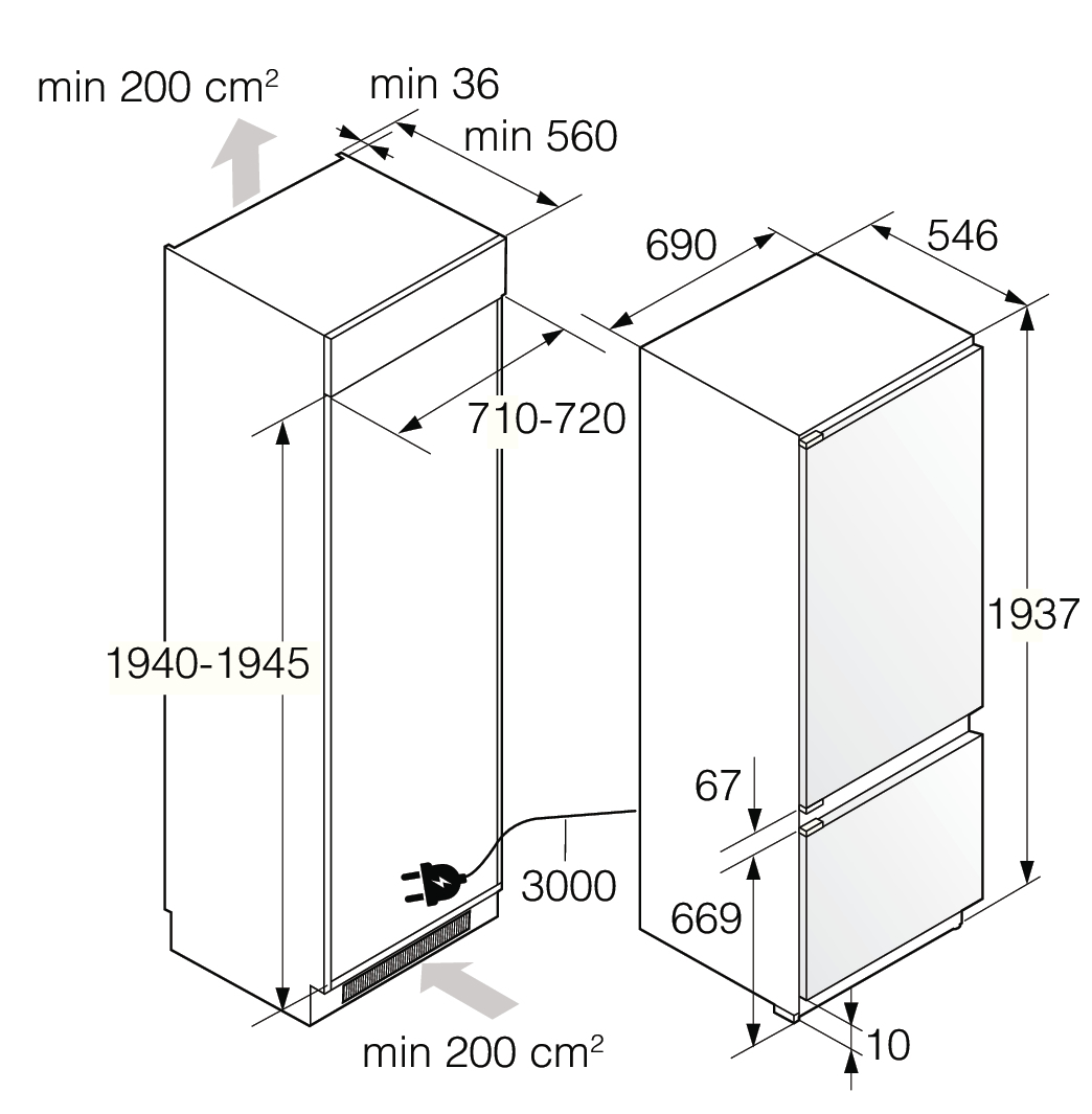 Схема встраивания с размерами Схема встраивания с размерами