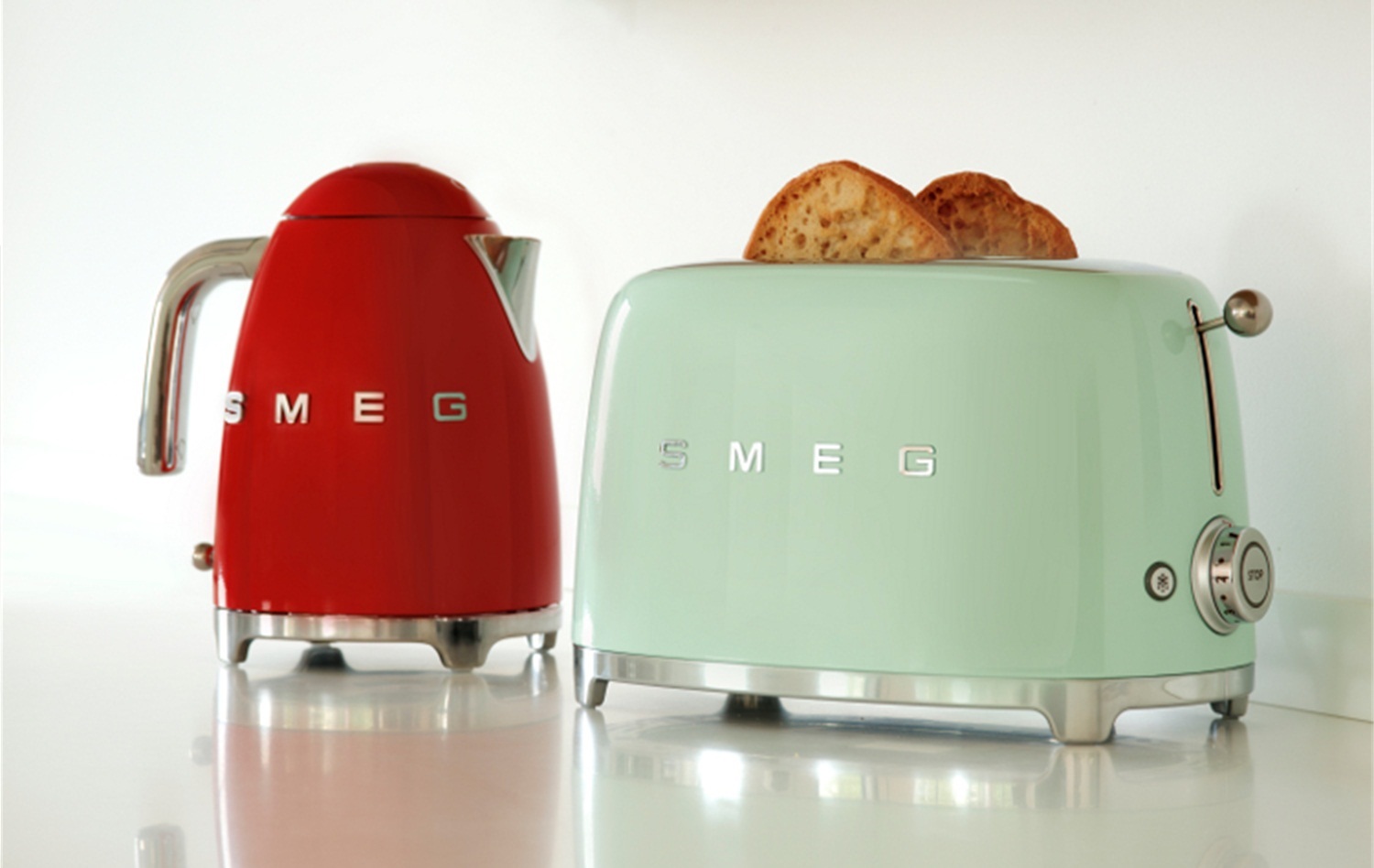 smeg чайник в интерьере кухни