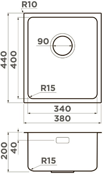 Схема с размерами