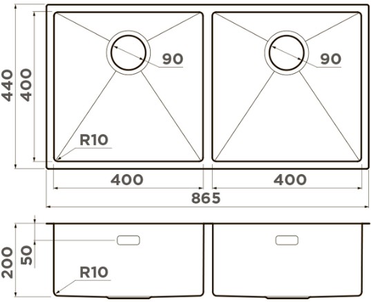 Схема с размерами