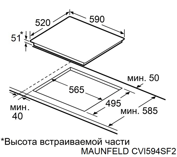 Схема с размерами