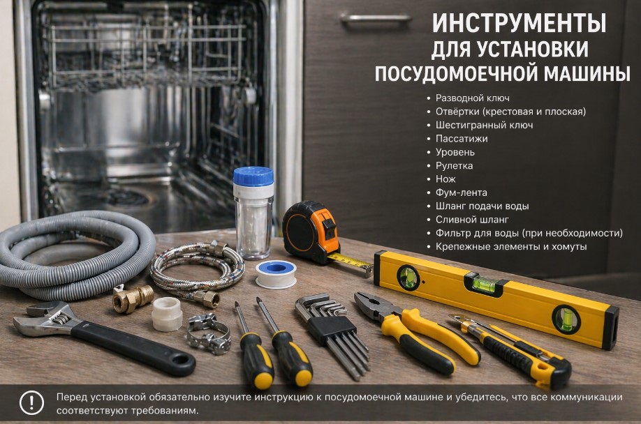 Установка посудомоечной машины