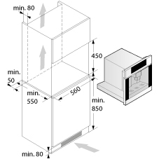Размеры встраиваемых кофемашин Размеры встраиваемых кофемашин
