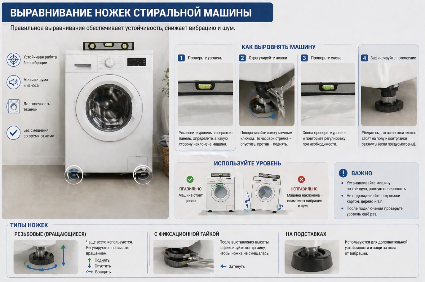 Почему стиральная машина прыгает при отжиме и как решить эту проблему