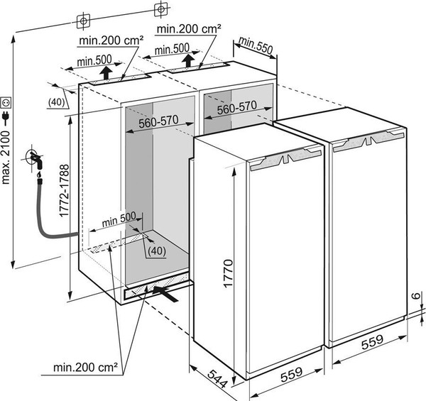 Размеры встраиваемых холодильников side by side Размеры встраиваемых холодильников side by side