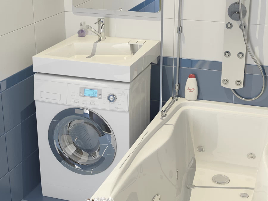 Стиральная машина в интерьере Стиральная машина в интерьере