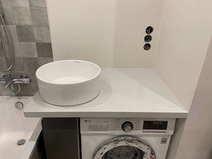 Встраиваемая стиральная машина в ванной Встраиваемая стиральная машина в ванной