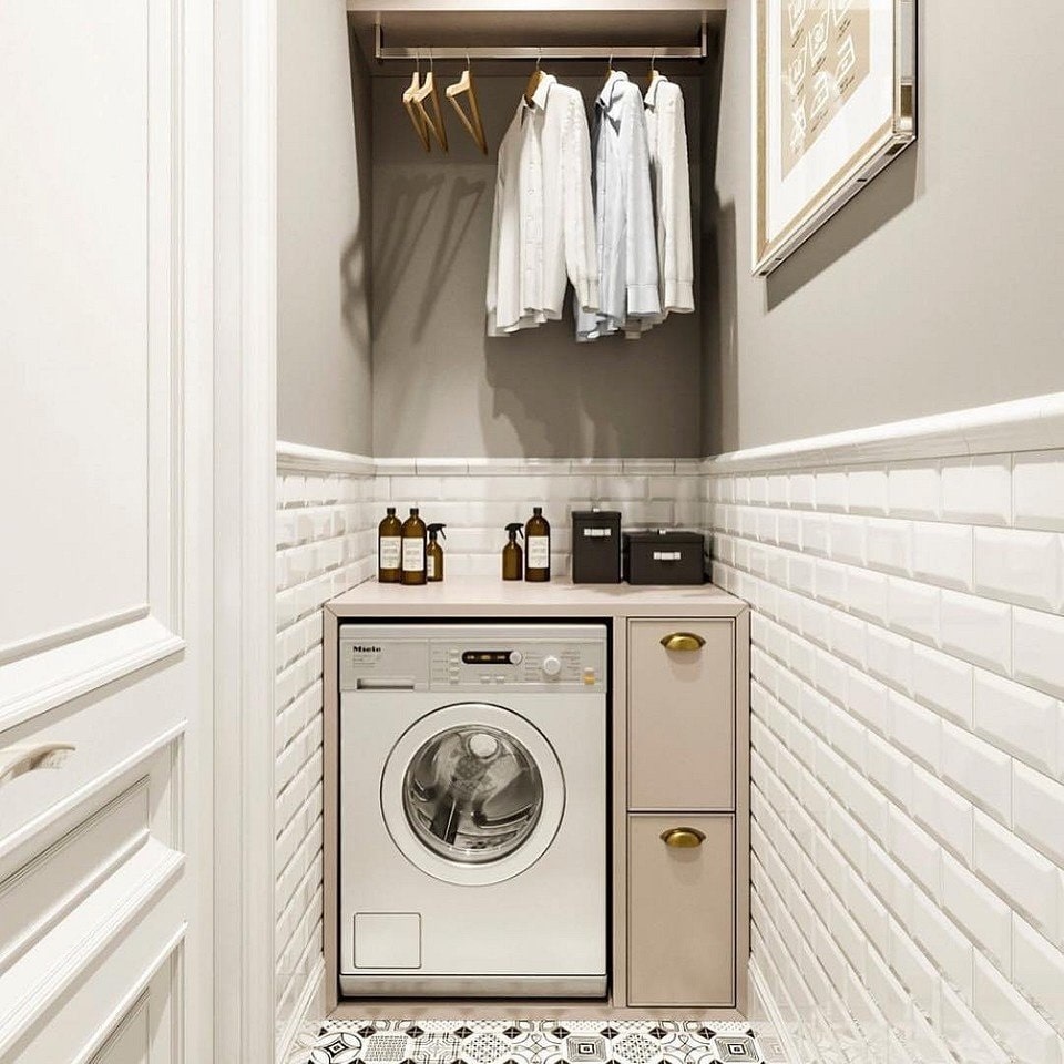 Стиральная машина в интерьере Стиральная машина в интерьере