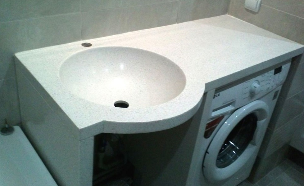 Встраиваемая стиральная машина в ванной Встраиваемая стиральная машина в ванной