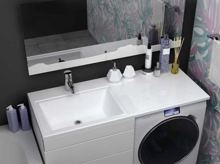 Встроенная стиральная машина под раковиной