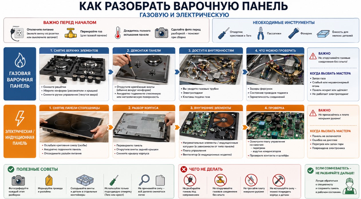 Как разобрать газовую варочную панель Gorenje для чистки и ремонта Как разобрать газовую варочную панель Gorenje для чистки и ремонта