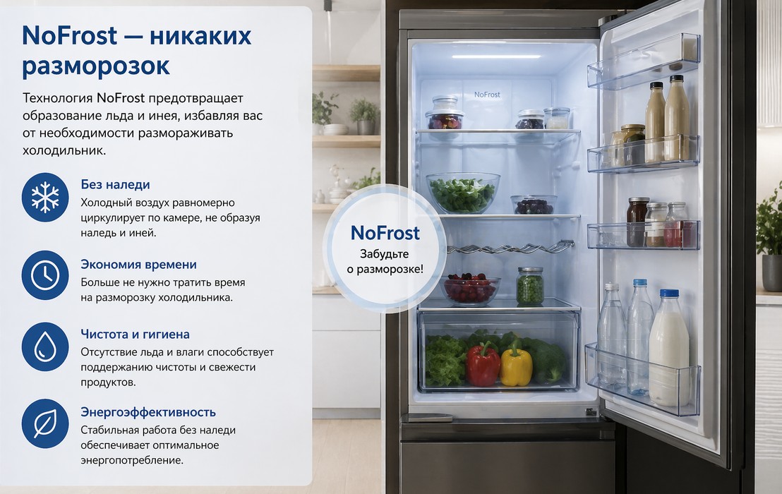 No Frost, Frost Free, Total No Frost и капельная разморозка — в чем разница