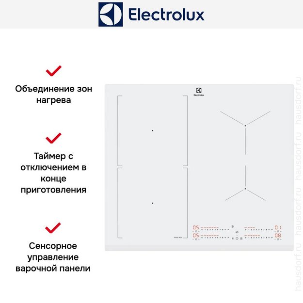 Варочная панель Electrolux CIS62450FW (фото 2) Варочная панель Electrolux CIS62450FW (preview 2)