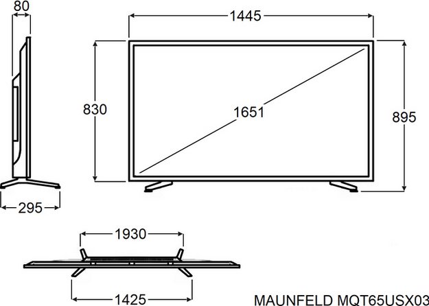 Телевизор Maunfeld MQT65USX03 (фото 11) Телевизор Maunfeld MQT65USX03 (preview 11)
