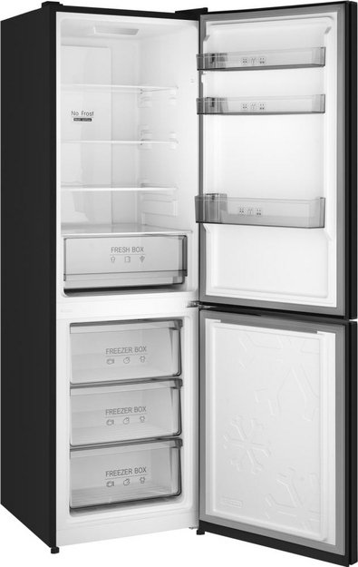 Отдельностоящий холодильник с инвертором Weissgauff WRK 185 Total NoFrost Inverter Black Glass (preview 5)
