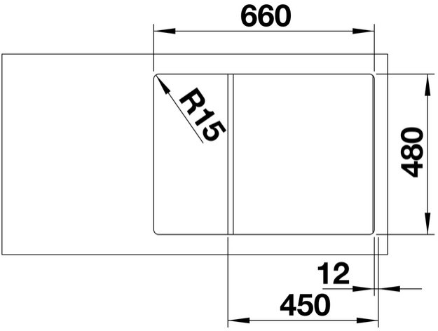 Мойка BLANCO ZIA 45 S Compact Silgranit антрацит (фото 3) Мойка BLANCO ZIA 45 S Compact Silgranit антрацит (preview 3)