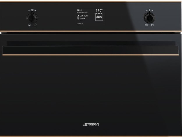 Компактный духовой шкаф комбинированный с микроволновой печью Smeg SF4603MCNR (фото 1) Компактный духовой шкаф комбинированный с микроволновой печью Smeg SF4603MCNR (preview 1)