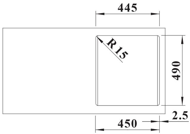 Мойка BLANCO NAYA 45 Silgranit темная скала (фото 4) Мойка BLANCO NAYA 45 Silgranit темная скала (preview 4)