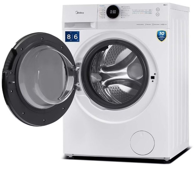 Стиральная машина с функцией сушки Midea MF200D80WBS/W-RU (фото 2) Стиральная машина с функцией сушки Midea MF200D80WBS/W-RU (preview 2)