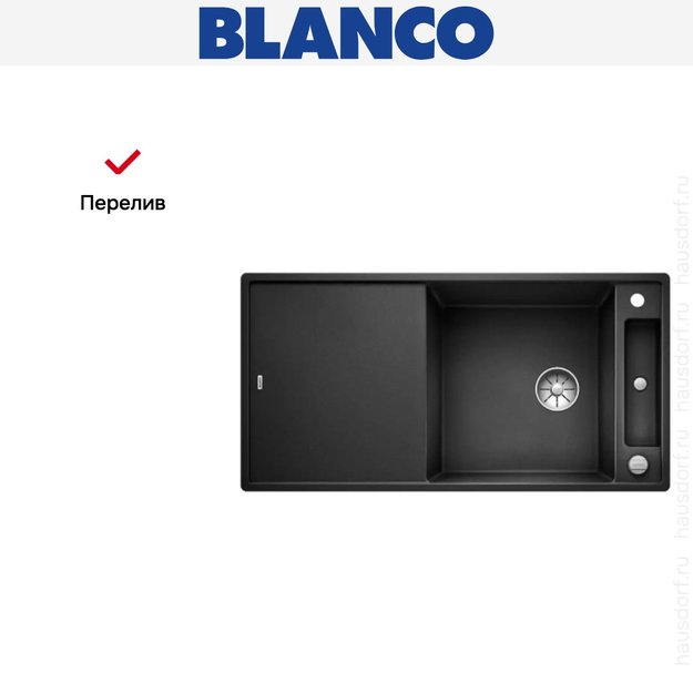 Мойка Blanco AXIA III XL 6 S доска стекло клапан-автомат InFino® антрацит (фото 5) Мойка Blanco AXIA III XL 6 S доска стекло клапан-автомат InFino® антрацит (preview 5)