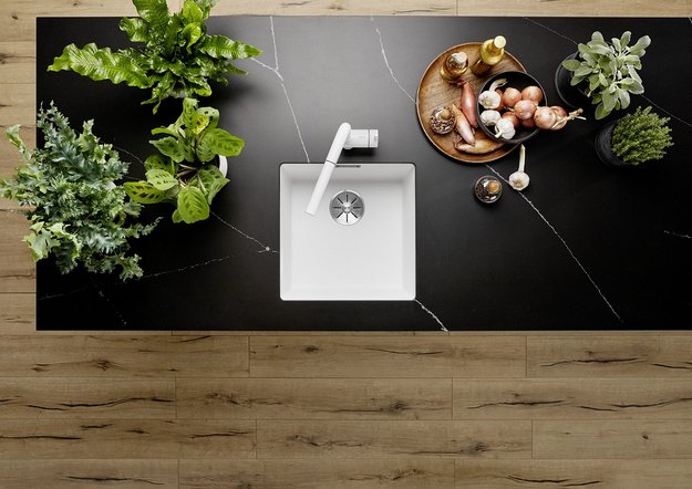 Мойка BLANCO SUBLINE 400-U Silgranit мягкий белый (preview 2)