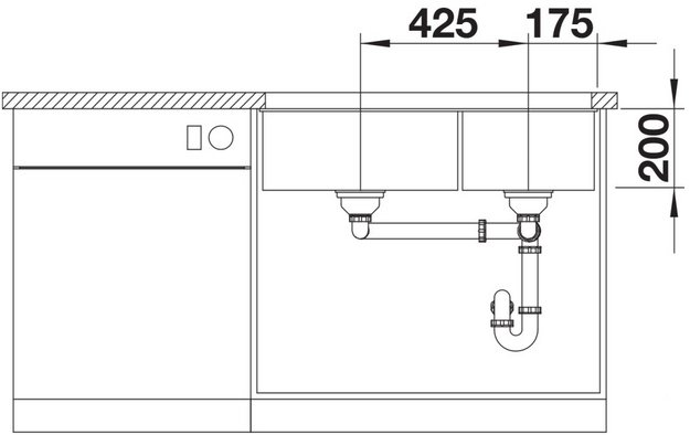 Мойка BLANCO SUBLINE 480/320-U Silgranit кофе (preview 5)