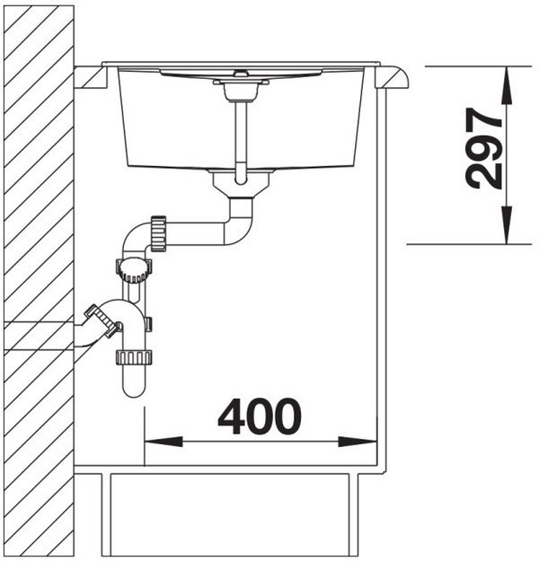 Мойка BLANCO METRA 45 S Silgranit антрацит (preview 5)