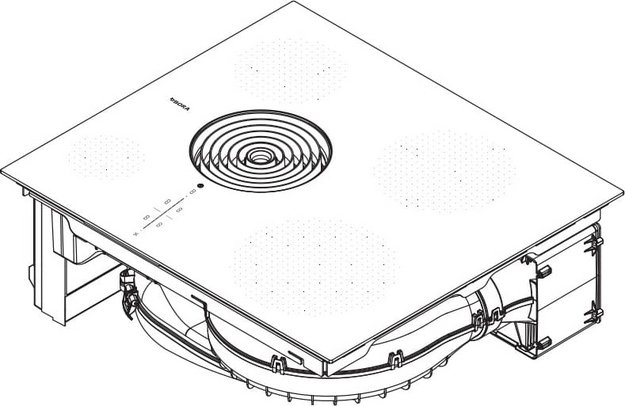 Индукционная варочная панель со встроенной вытяжкой BORA PURSA2R (preview 2)