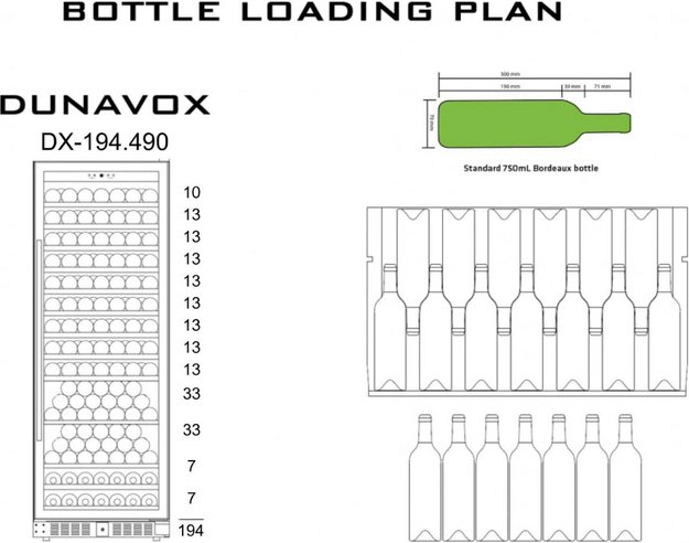 Винный шкаф Dunavox DX-194.490MBK (preview 3)