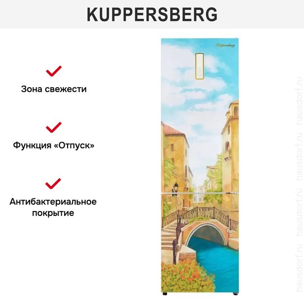 Холодильник Kuppersberg NFM 200 CG серия Венеция с розами (preview 16)