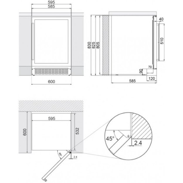 Встраиваемый винный шкаф Pando PVZB 60-46CRR (preview 3)