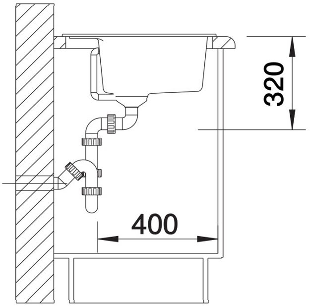Мойка BLANCO DALAGO 6 Silgranit черный, клапан-автомат (preview 5)