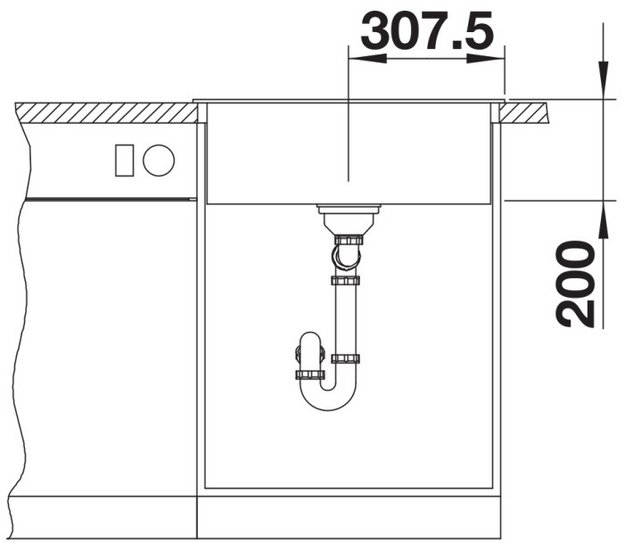Мойка BLANCO NAYA 6 Silgranit антрацит (фото 5) Мойка BLANCO NAYA 6 Silgranit антрацит (preview 5)