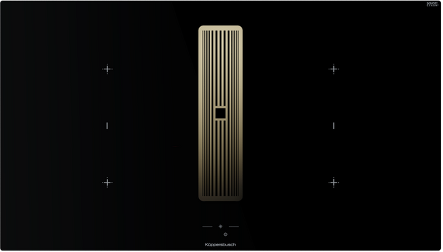 Индукционная варочная поверхность с вытяжкой Kuppersbusch KMI 9850.1 SR-S Gold (preview 1)