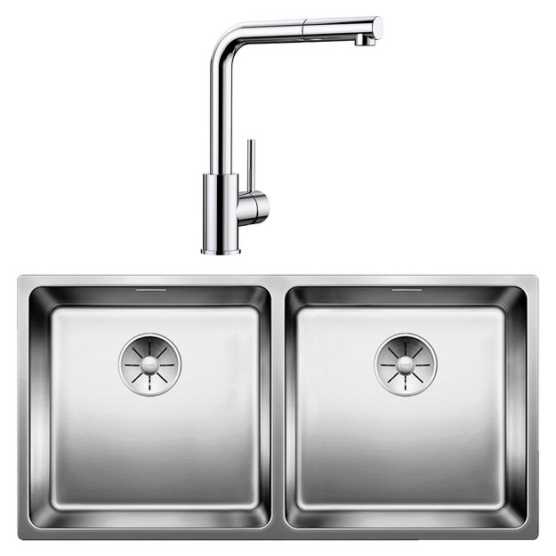 Blanco (мойка Andano 400/400-IF нержавеющая сталь + Mila-S хром) (preview 1)