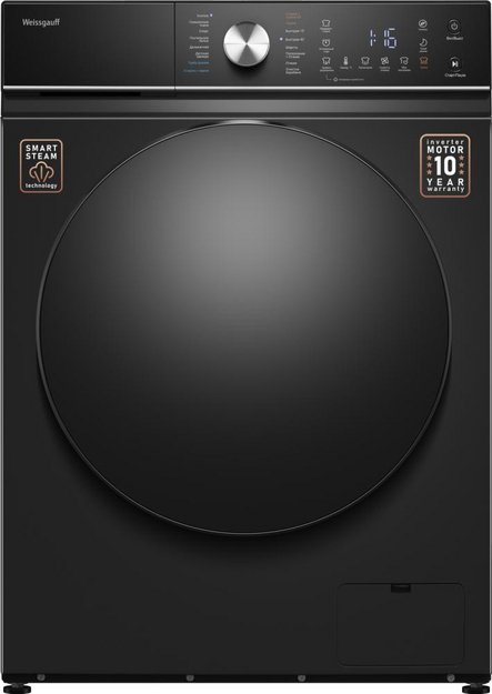 Стиральная машина Weissgauff WMD 61211 D Inverter Steam Matt Black (preview 1)