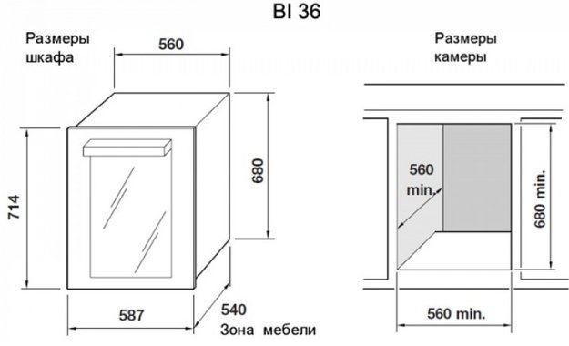 Монотемпературный винный шкаф Indel B BUILT-IN 36 HOMME PLUS (preview 5)