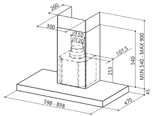 Вытяжка Faber BELLA EG8 X A60 FB EXP (preview 2)