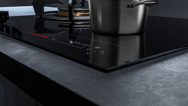 Газовая варочная панель с индукцией Kuppersbusch KIG 6850.0 SR-E5 Black Velvet (preview 4)