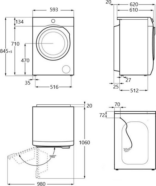 Сушильная машина Maunfeld MFDM168WH (фото 23) Сушильная машина Maunfeld MFDM168WH (preview 23)
