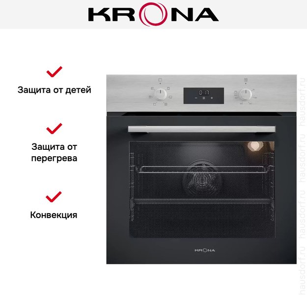 Электрический духовой шкаф KRONA BEATO 60 IX (фото 16) Электрический духовой шкаф KRONA BEATO 60 IX (preview 16)