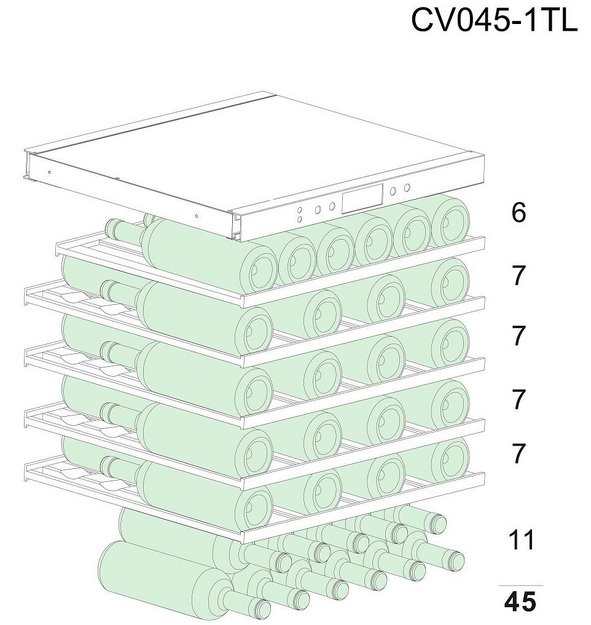 Встраиваемый винный шкаф Cavanova CV045-1TL (preview 14)