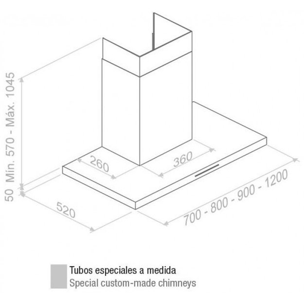 Вытяжка Pando P-401/90 IX 1250 ECO SEC (preview 3)