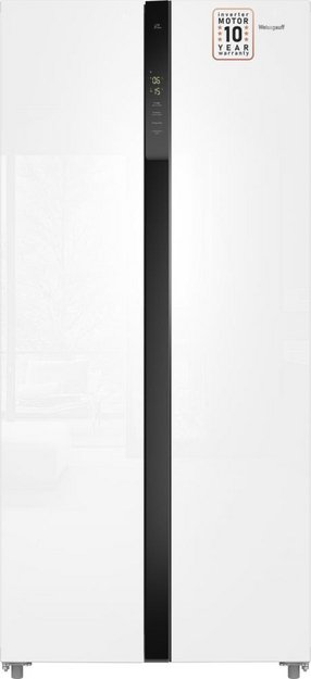 Отдельностоящий холодильник с инвертором Weissgauff WSBS 500 Inverter NoFrost White Glass (preview 2)