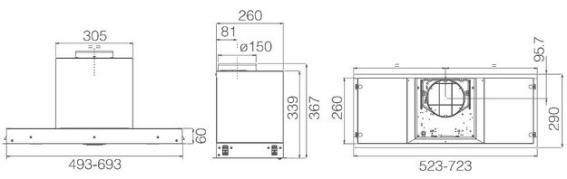 Встраиваемая вытяжка Elica HIDDEN 2.0 BL MAT/A/52 (preview 5)