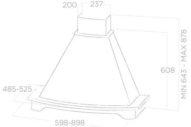 Вытяжка Elica CORALINE WH/A/60 T.GREZZO (preview 5)