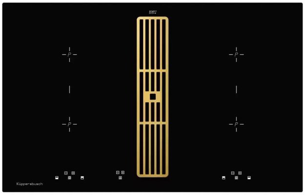 Индукционная варочная панель с вытяжкой Kuppersbusch KMI 8500.0 SR Gold (preview 1)