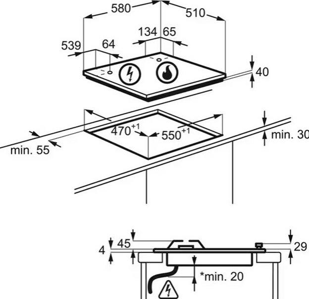 Варочная панель Electrolux EGE6172NOK (фото 6) Варочная панель Electrolux EGE6172NOK (preview 6)