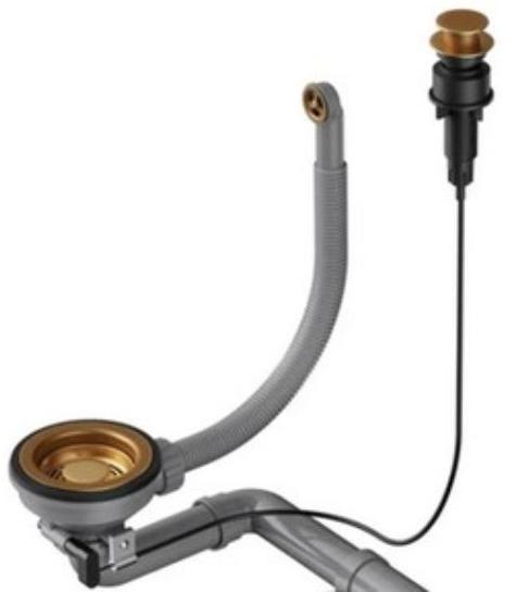 Арматура для одночашевых моек с круглым переливом и клапаном-автоматом Omoikiri WK-1-R-AB022-A (preview 1)