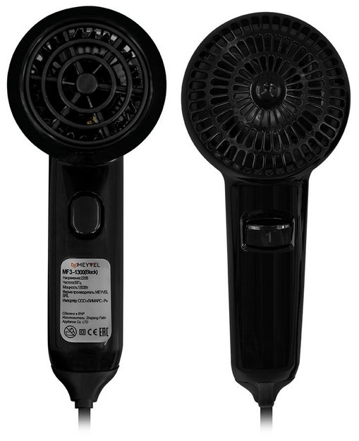 Настенный фен Meyvel MF3-1300 (Black) (preview 1)
